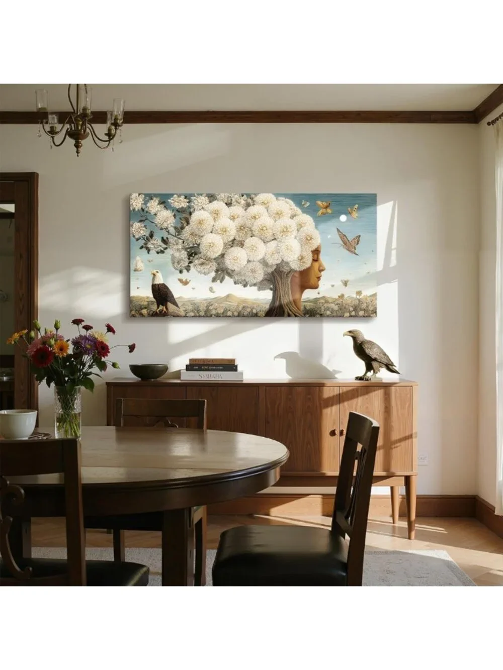 Large Tree of Life Wall Art - Unique Nature Decor, Boho Floral Prints for Home